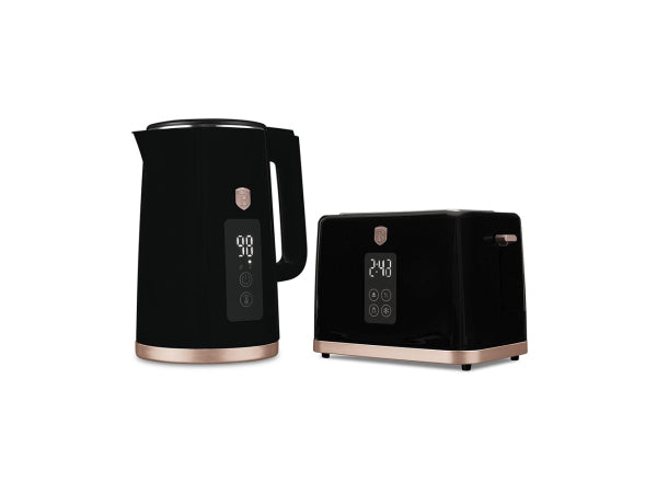Berlinger Haus Wasserkocher & Toaster mit Digitalanzeige Black Rose Collection Kaufuniversum - Berlinger Haus Wasserkocher & Toaster mit Digitalanzeige Black Rose Collection