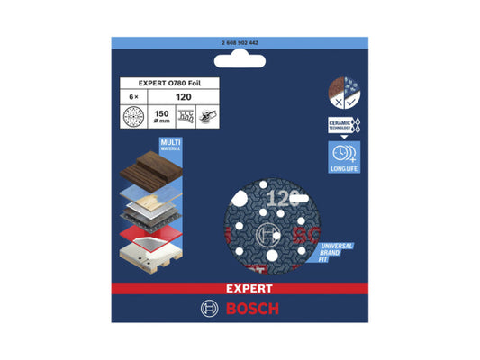 Bosch Folienschleifscheibe G120 150mm 6 Stk. 2.608.902.442