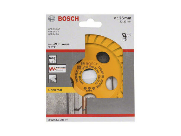 Bosch Professional Bosch Diamanttopfscheibe Best for Universal Turbo, 125x22.23x5mm Kaufuniversum - Bosch Professional Bosch Diamanttopfscheibe Best for Universal Turbo, 125x22.23x5mm