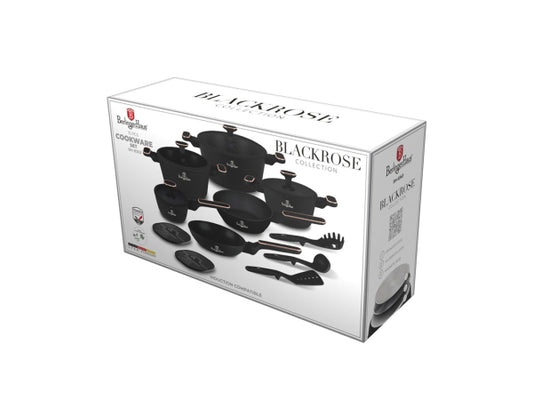 Berlinger Haus 15-teiliges Kochgeschirr-Set PRO Black Rose Collection