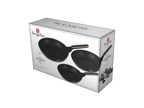 Berlinger Haus 3-teiliges Bratpfannen Set Ø 20/24/28 cm Black Rose Collection Kaufuniversum - Berlinger Haus 3-teiliges Bratpfannen Set Ø 20/24/28 cm Black Rose Collection