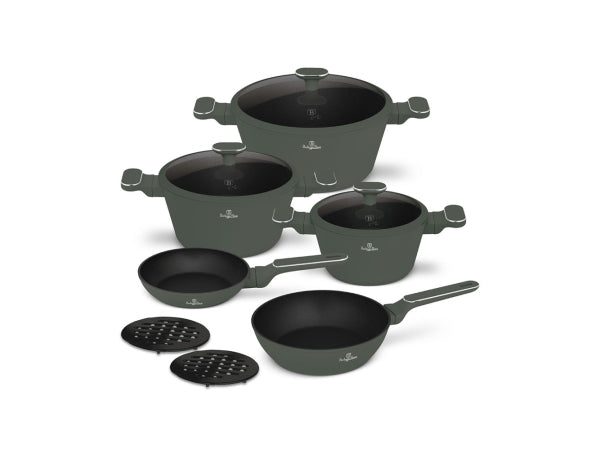 Berlinger Haus 10-teiliges Kochgeschirr-Set Matte Green Collection Kaufuniversum - Berlinger Haus 10-teiliges Kochgeschirr-Set Matte Green Collection