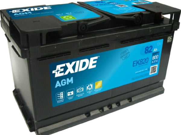 Exide Start-Stop AGM 12V/82Ah/800A LxBxH 315x175x190mm/B13/S:0 Kaufuniversum - Exide Start-Stop AGM 12V/82Ah/800A LxBxH 315x175x190mm/B13/S:0