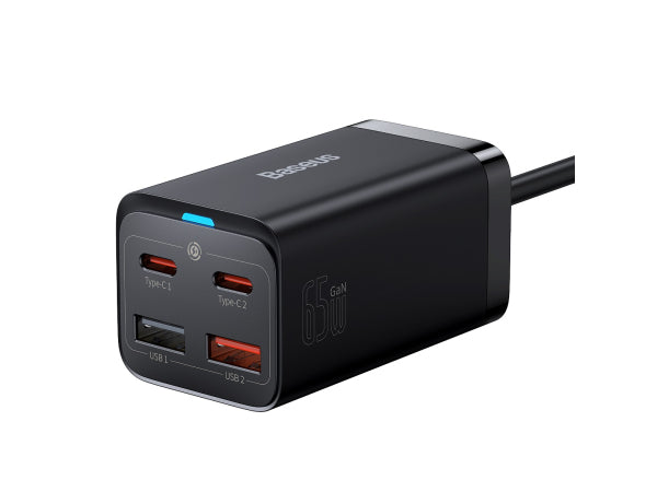 Baseus GaN3 Pro 4 Port Charger 65W Black Kaufuniversum - Baseus GaN3 Pro 4 Port Charger 65W Black