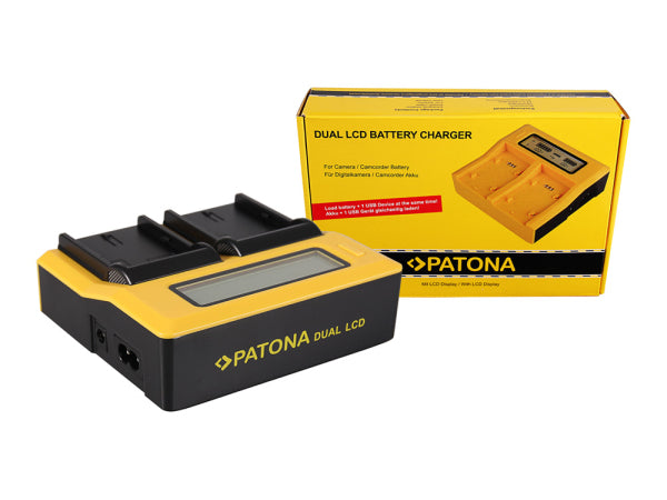 Patona Dual LCD Charger Canon LP-E6 Kaufuniversum - Patona Dual LCD Charger Canon LP-E6