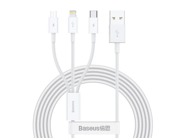 Baseus USB-A 3-in-1 Cable 1.5m White Kaufuniversum - Baseus USB-A 3-in-1 Cable 1.5m White