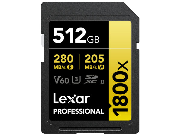 Lexar 1800x UHS-II SDXC 512GB Gold Kaufuniversum - Lexar 1800x UHS-II SDXC 512GB Gold