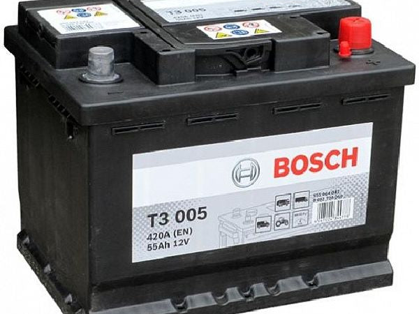 Starterbatterie Bosch 12V/55Ah/420A LxBxH 246x175x190mm/S:0 Kaufuniversum - Starterbatterie Bosch 12V/55Ah/420A LxBxH 246x175x190mm/S:0