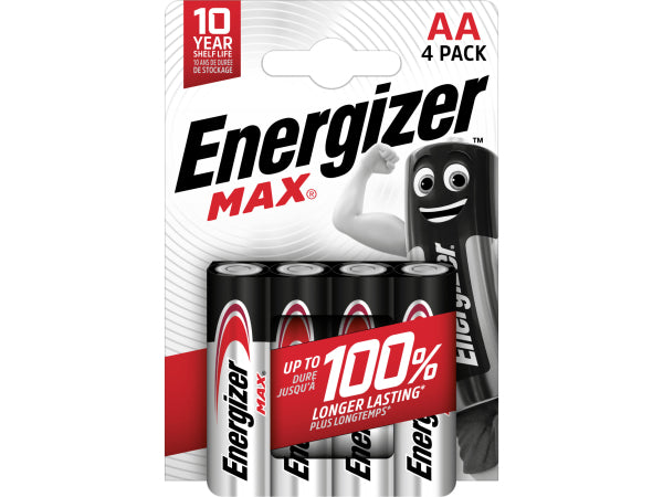 Energizer Max AA (LR6/E91) BP-4 Kaufuniversum - Energizer Max AA (LR6/E91) BP-4