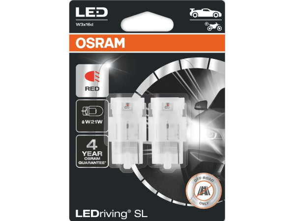 OSRAM LEDriving SL Red 12V W21W Doppelblister Kaufuniversum - OSRAM LEDriving SL Red 12V W21W Doppelblister