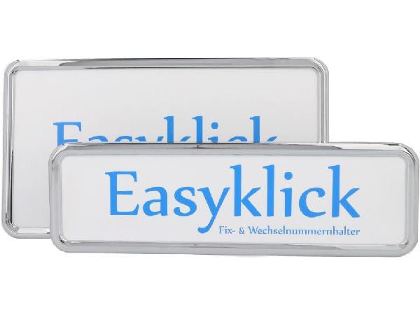 Easyklick Nummerrahmen Set chrom, Hochformat Kaufuniversum - Easyklick Nummerrahmen Set chrom, Hochformat