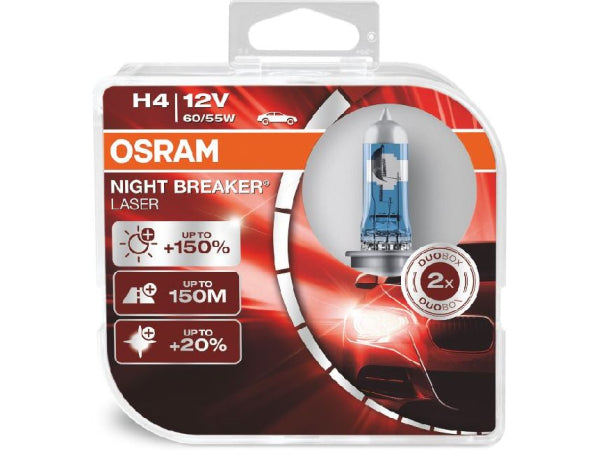 OSRAM Night Breaker Laser Duobox H4 12V 60/55W P43t Kaufuniversum - OSRAM Night Breaker Laser Duobox H4 12V 60/55W P43t