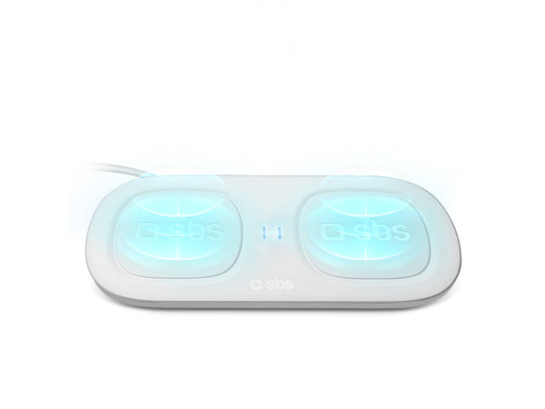SBS Kabellose Ladestation für 2 Geräte 5W + 5W Kaufuniversum - SBS Kabellose Ladestation für 2 Geräte 5W + 5W