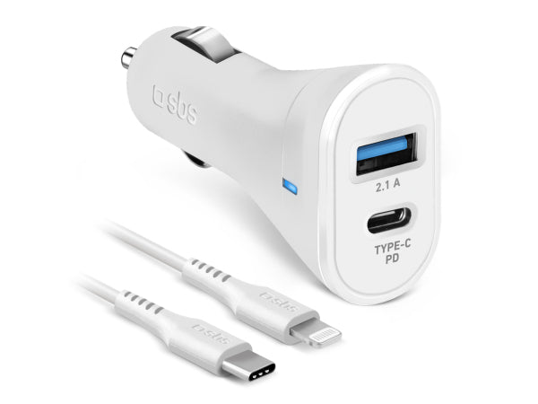 SBS Auto-Set Lightning-Kabel + Ladegerät PD 18 Watt Kaufuniversum - SBS Auto-Set Lightning-Kabel + Ladegerät PD 18 Watt