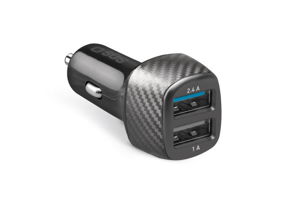 SBS Schnelllade-Autoladegerät, 1 x 12 W USB-Anschluss und 1 x 5 W USB-Anschluss Kaufuniversum - SBS Schnelllade-Autoladegerät, 1 x 12 W USB-Anschluss und 1 x 5 W USB-Anschluss