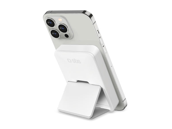 SBS Magnetische kabellose 5000-mAh-Powerbank mit Standfunktion Kaufuniversum - SBS Magnetische kabellose 5000-mAh-Powerbank mit Standfunktion