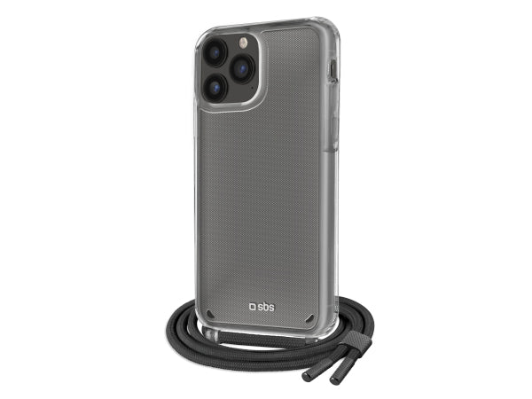 SBS Transparente Hülle mit farbigem Umhängeband für das iPhone 14 Pro Max Kaufuniversum - SBS Transparente Hülle mit farbigem Umhängeband für das iPhone 14 Pro Max