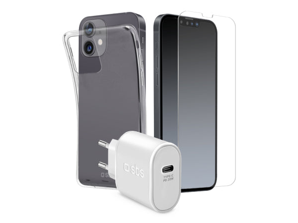 SBS Kit mit Ladegerät, Hülle und Bildschirm-Schutzfolie für iphone 13 Kaufuniversum - SBS Kit mit Ladegerät, Hülle und Bildschirm-Schutzfolie für iphone 13