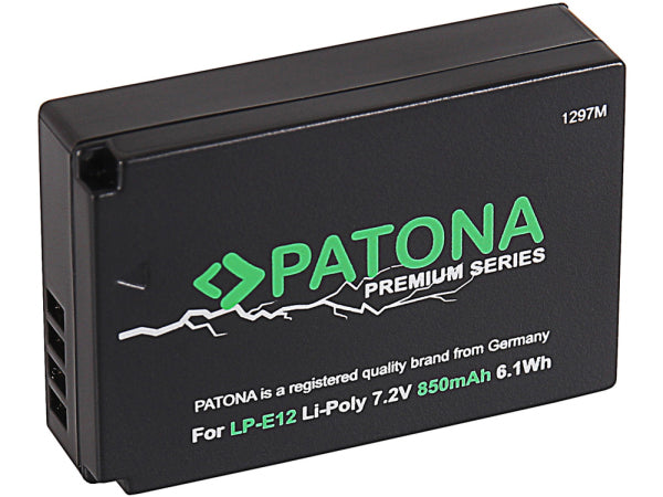 Patona Premium Akku Canon LP-E12 Kaufuniversum - Patona Premium Akku Canon LP-E12