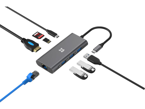 XtremeMac Type-C Hub 8 Port Kaufuniversum - XtremeMac Type-C Hub 8 Port