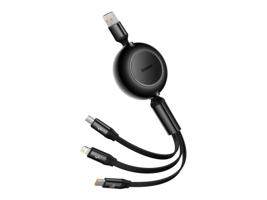Baseus USB-A 3-in-1 Cable 1.1m Black