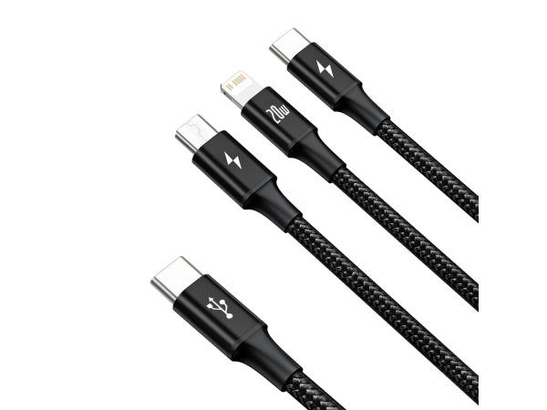 Baseus USB-C 3-in-1 Cable 1.5m Black Kaufuniversum - Baseus USB-C 3-in-1 Cable 1.5m Black