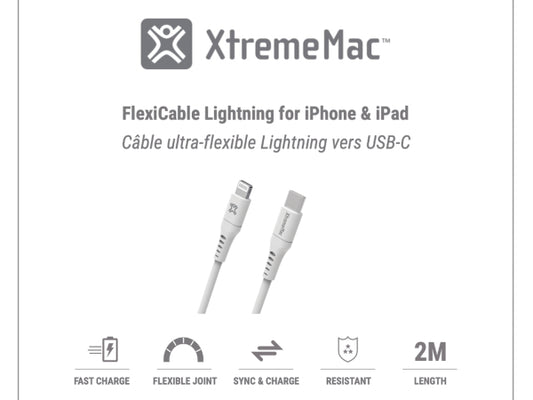 XtremeMac Flexi Lightning to USB-C 2m