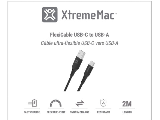 XtremeMac Flexi USB-C to USB-A 1m
