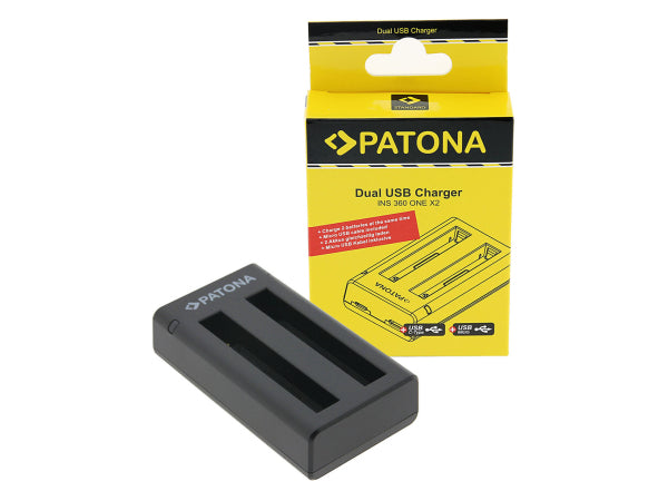 Patona Ladeg. Dual USB Insta 360 ONE X2 Kaufuniversum - Patona Ladeg. Dual USB Insta 360 ONE X2