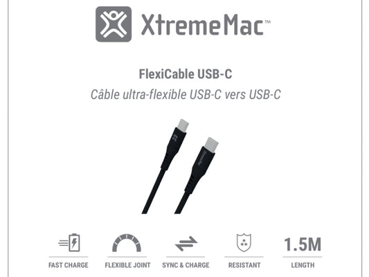 XtremeMac Flexi USB-C to USB-C 1.5m