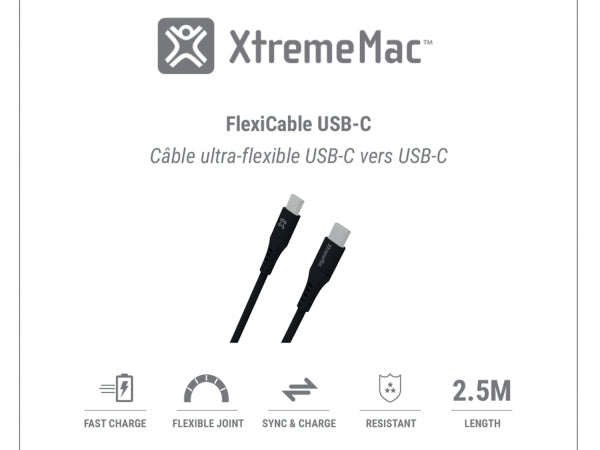 XtremeMac Flexi USB-C to USB-C 2.5m Kaufuniversum - XtremeMac Flexi USB-C to USB-C 2.5m