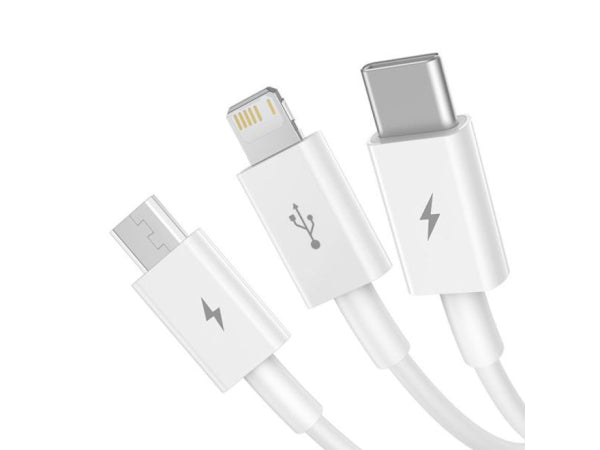 Baseus USB-A 3-in-1 Cable 1.5m White Kaufuniversum - Baseus USB-A 3-in-1 Cable 1.5m White