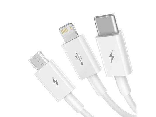 Baseus USB-A 3-in-1 Cable 1.5m White