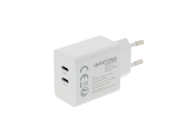 Patona GaN PD 35W 2x USB-C white Kaufuniversum - Patona GaN PD 35W 2x USB-C white