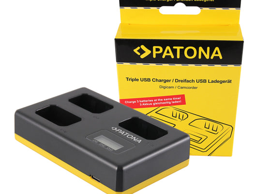 Patona Triple Ladeger. USB Sony NP-FW50