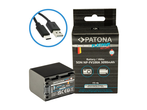 Patona Platinum USB-C Sony NP-FV100 Kaufuniversum - Patona Platinum USB-C Sony NP-FV100