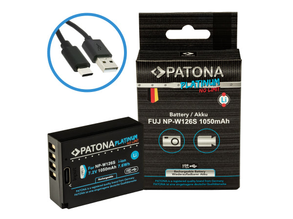 Patona Platinum USB-C Fujifilm NP-W126S Kaufuniversum - Patona Platinum USB-C Fujifilm NP-W126S