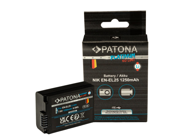 Patona Platinum USB-C Nikon EN-EL25 Kaufuniversum - Patona Platinum USB-C Nikon EN-EL25
