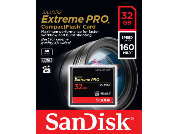 Sandisk ExtremePro 160MB/s CF 32GB Kaufuniversum - Sandisk ExtremePro 160MB/s CF 32GB