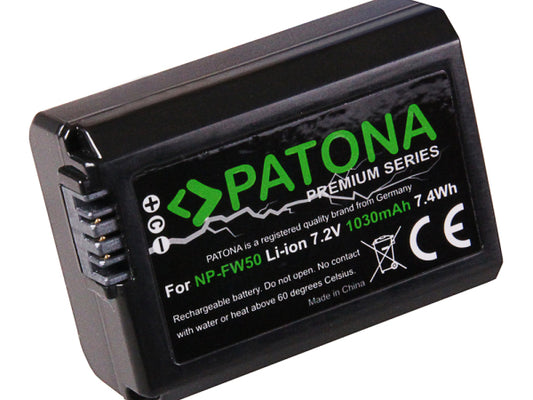 Patona NP-FW50 Set Ladegerät + 2 Akkus