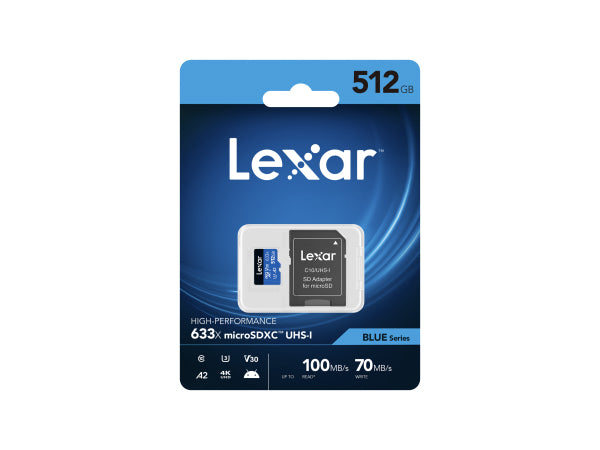 Lexar micro SDXC 100MB/s 512GB Blue m.A Kaufuniversum - Lexar micro SDXC 100MB/s 512GB Blue m.A