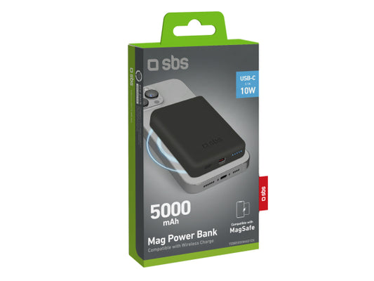 SBS 5000 mAh kabellose magnetische Powerbank