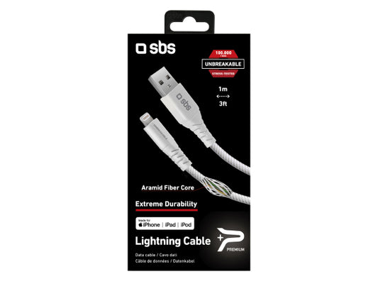 SBS Aramid-Faser-USB-Kabel – Lightning