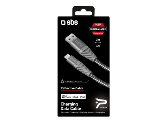 SBS Licht reflektierendes Aramidfaserkabel USB 2.0 Lightning