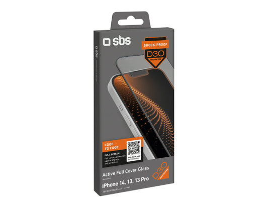 SBS Extrem widerstandsfähiges Glas für iPhone 14/13/13 Pro mit D3O-Technologie