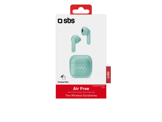 SBS Air Free - TWS-Kopfhörer mit 250-mAh-Ladestation