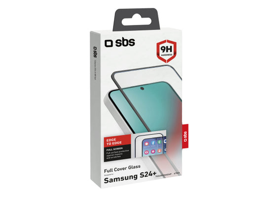 SBS Glas Displayschutz Full Cover für Samsung Galaxy S24+