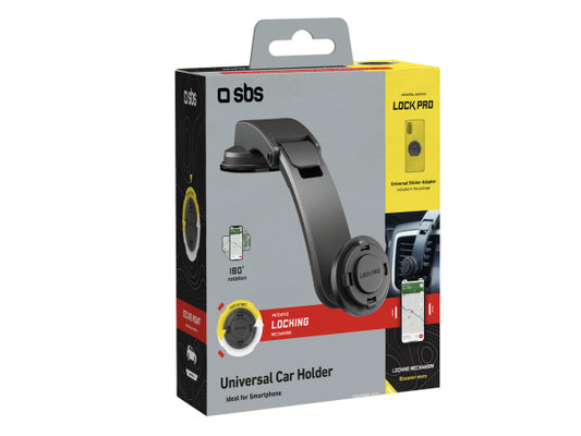 SBS Autohalterung für Windschutzscheibe oder Armaturenbrett mit LockPro-Haltesystem
