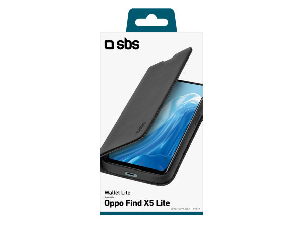 SBS Bookcase Wallet Lite-Hülle für Oppo Find X5 Lite Kaufuniversum - SBS Bookcase Wallet Lite-Hülle für Oppo Find X5 Lite