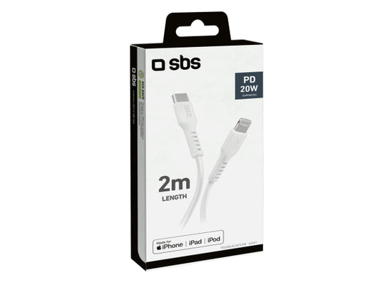 SBS Daten- und Ladekabel Lightning – Typ C Länge 2 Meter